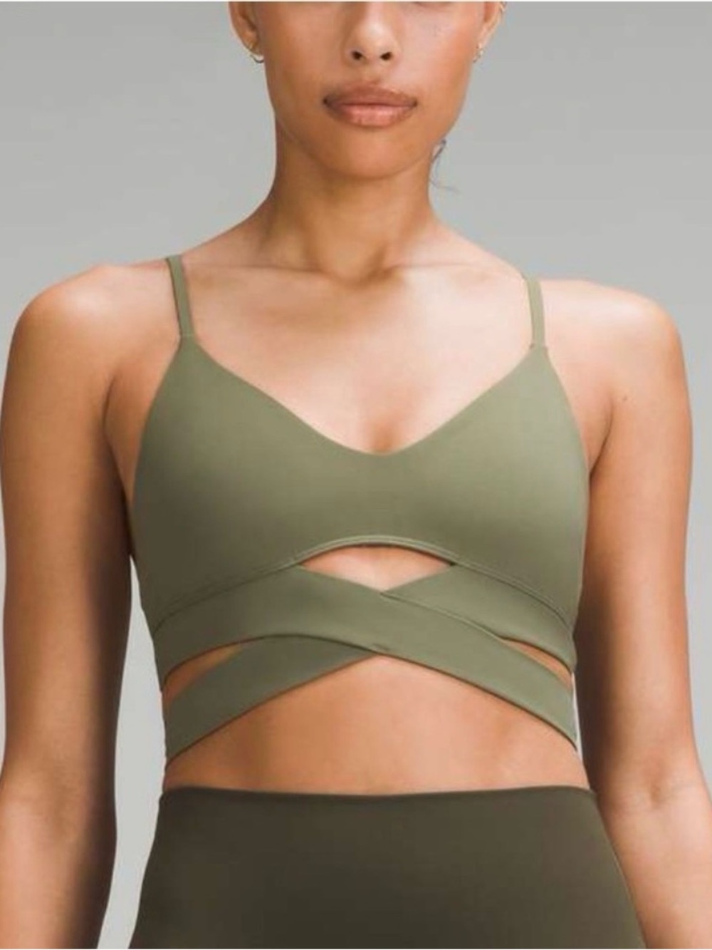 Lululemon Still Now Bra- Wrap around crossover- Size 10 Excellent condition